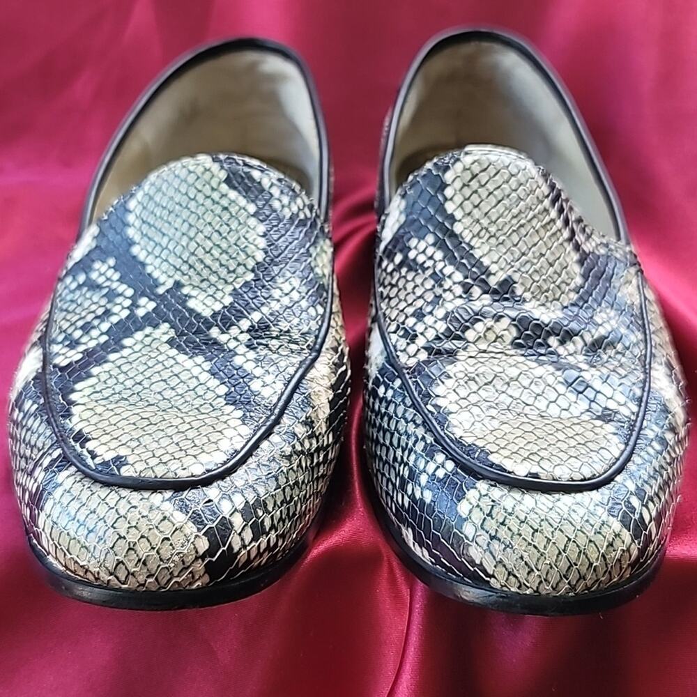 SAM EDELMAN sz8.5 snakeskin slip on premium leather loafer - Picture 2 of 11